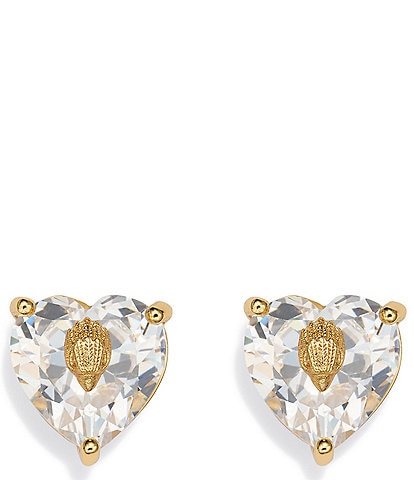 Kurt Geiger London Signature Heart Gem Stud Earrings