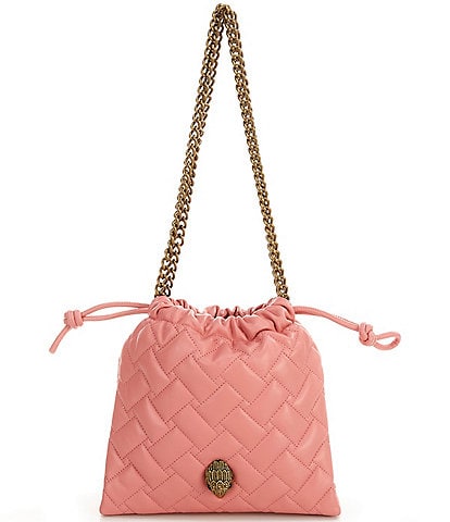 Kurt Geiger London Small Kensington Quilted Drawstring Bucket Bag