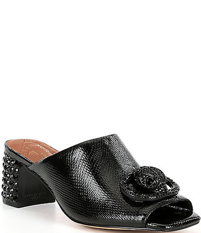 Kurt Geiger London Snake Embossed Leather Chelsea Sandals