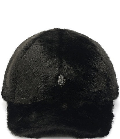 Kurt Geiger London Solid Mink Faux Fur Baseball Cap