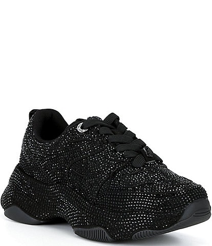 Kurt Geiger London Starlight Runner Crystal Embellished Lace Up Sneakers