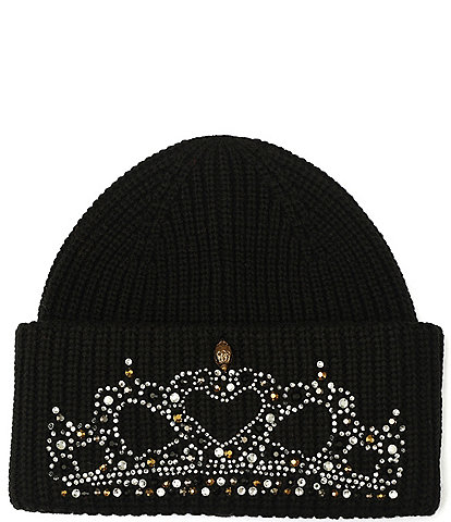 Kurt Geiger London Tiara Beaded Knit Beanie