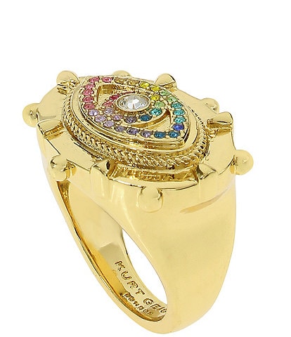 Kurt Geiger London Vintage Signature Evil Eye Cocktail Ring