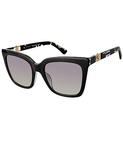 Kurt Geiger London Women's KGL1004 Black Havana Regent Small 53mm Square Sunglasses