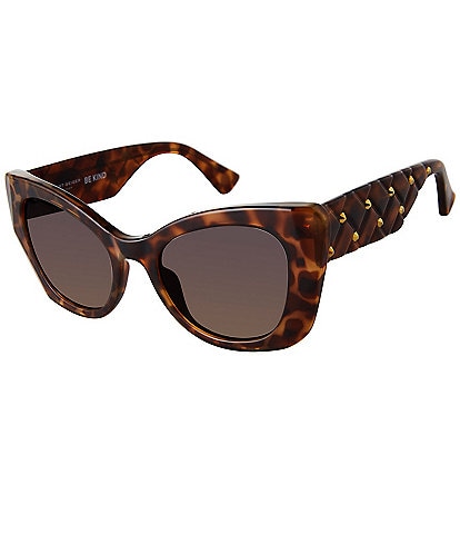 Kurt Geiger London Women's KGL1011B Kensington 52mm Havana Butterfly Sunglasses