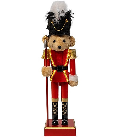 Kurt S. Adler 15#double; Battery Operated LED Lighted Musical Bear Nutcracker
