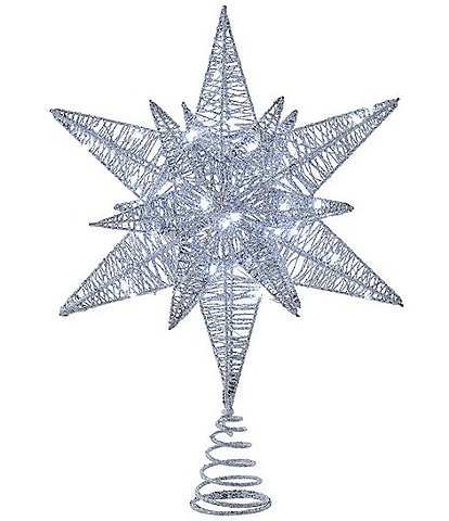 Kurt S. Adler 15#double; Twinkling Superbright LED Silver Starburst Tree Topper