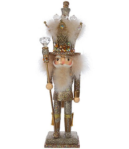 Kurt S. Adler 16#double; Hollywood Nutcrackers™ Platinum And Gold Glittered Nutcracker