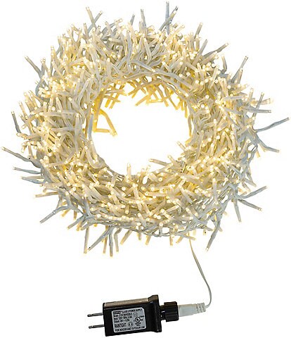 Kurt S. Adler 32.8-ft. 1000-Light Cluster Garland with Warm White LED Lights