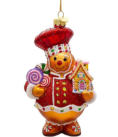 Kurt S. Adler Bellisimo Glass Collection Gingerbread Ornament