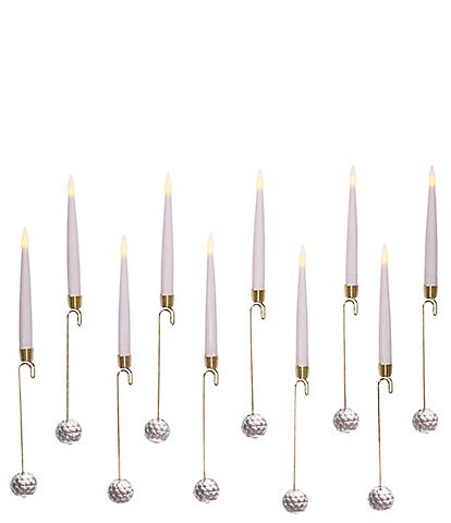 Kurt S. Adler Candle with Faceted Glass Weight Set with Remote Control, 10-Piece Set