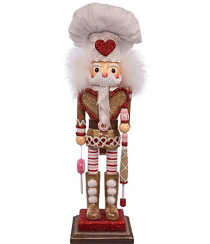 Kurt S. Adler Hollywood™ Collection Red and Pink Gingerbread Chef Nutcracker, 18"