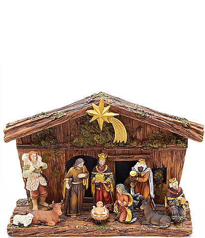 Kurt S. Adler Nativity Figures & Stable, 10-Piece Set