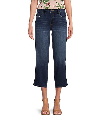 KUT from the Kloth Charlotte High Rise Fab At Fit Technique Culotte Crop Jeans