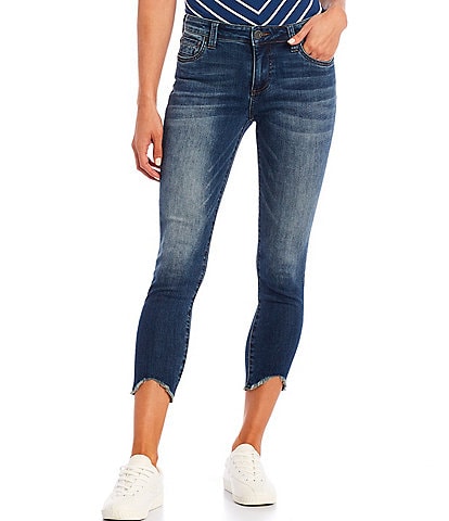 KUT from the Kloth Connie Step Fray Hem Crop Skinny Jeans