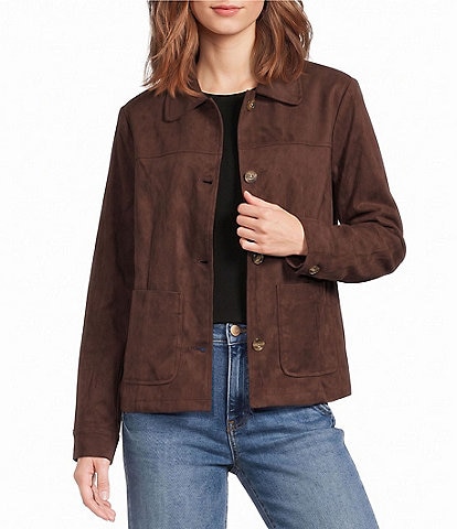 KUT from the Kloth Dakota Button Front Point Collar Long Sleeve Jacket