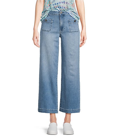 KUT from the Kloth Meg Stretch Denim High Rise Wide Leg Jeans