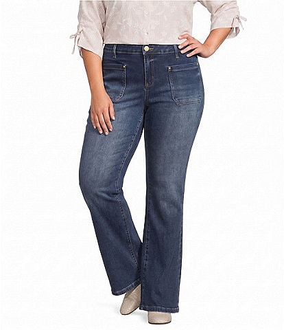 KUT from the Kloth Plus Size Mid Rise Bootcut Leg Jean