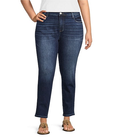 KUT from the Kloth Plus Size Reese High Rise Tapered Ankle Jeans