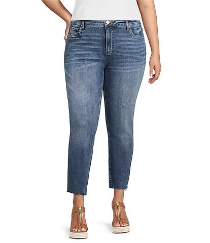 KUT from the Kloth Plus Size Reese High-Rise Tapered Slim Ankle Jeans