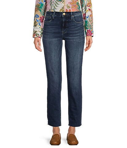 Kut From The Kloth Rachael High Rise Straight Leg Raw Hem Mom Jean