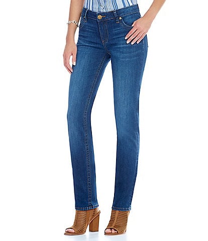KUT from the Kloth Stevie Straight Leg Mid Rise Jeans