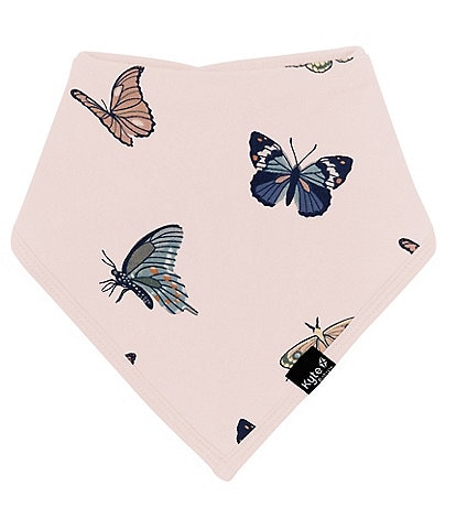 Kyte BABY Baby Girls Bamboo Butterfly Print Bandana Bib