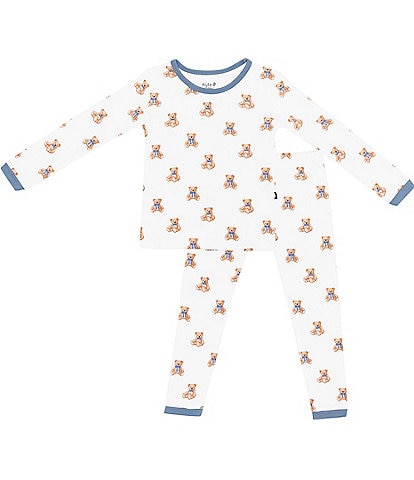 Kyte BABY Little Boys 5-7 Bamboo Teddy Bear Print Long Sleeve Top & Pajama Pants Set