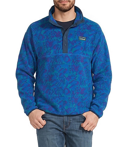 L.L .Bean Long Sleeve Mountain Classic Fleece Print Pullover