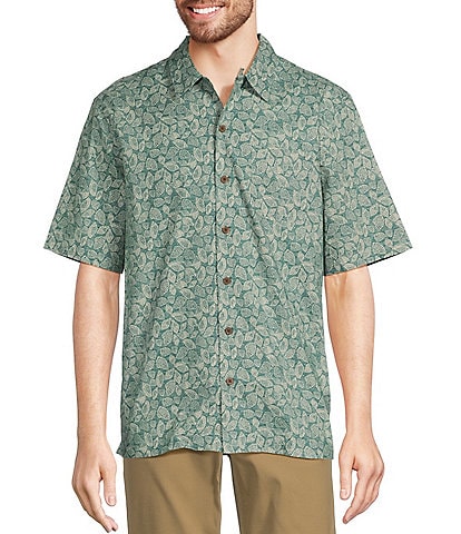 L.L. Bean Tropics Short Sleeve Printed Woven Shirt