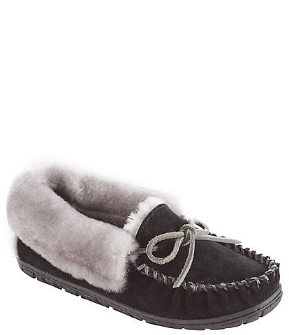 L.L.Bean Wicked Good Shearling Moccasin Slippers
