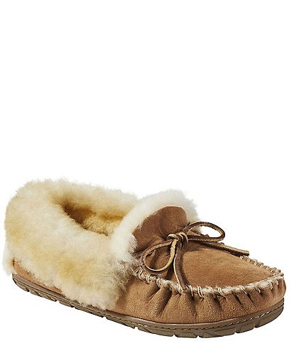 L.L.Bean Wicked Good Shearling Moccasin Slippers