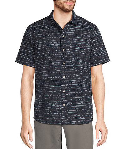 L.L.Bean All-Adventure Dotted Printed Short Sleeve Shirt