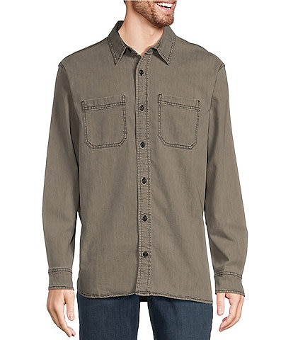 L.L.Bean Beanflex Performance Stretch Denim Long Sleeve Woven Shirt