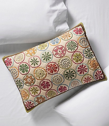 L.L.Bean Blooming Circles Patterned Cotton Sham