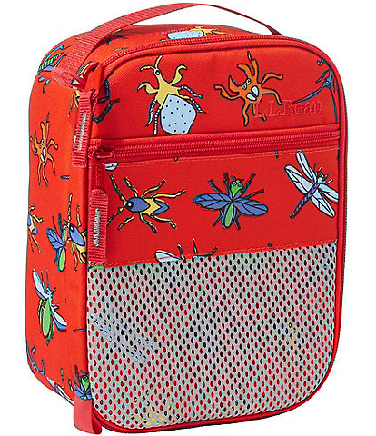 L.L.Bean Classic Orange Bug Print Lunch Box