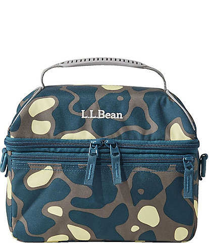L.L.Bean Flip-Top Flip Deep Water Camo Print Lunch Box