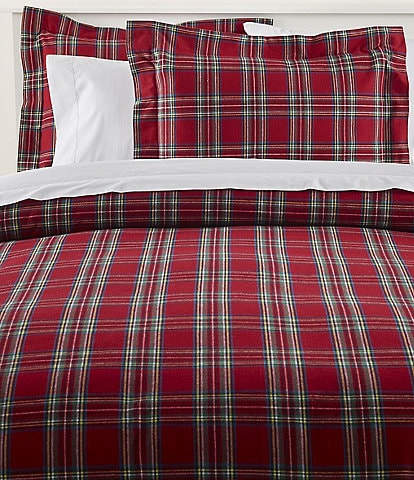 L.L.Bean Heritage Chamois Flannel Royal Stewart Tartan Plaid Duvet Cover