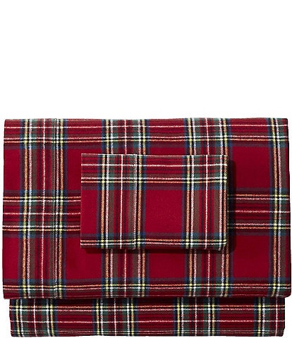 L.L.Bean Heritage Chamois Royal Stewart Tartan Flannel Sheet Set