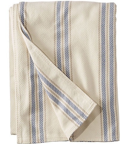 L.L.Bean Maine Twill Striped Bed Blanket