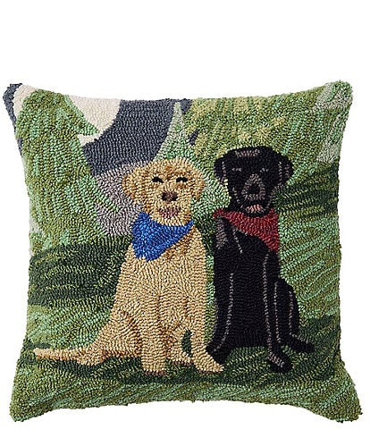 L.L.Bean Moonlighting Labs Indoor/Outdoor Hooked Square Pillow