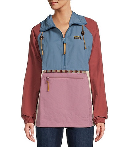 L.L.Bean Mountain Classic Color Blocked Anorak Jacket