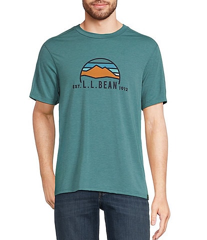 L.L.Bean Performance Stretch Everyday SunSmart Chest Graphic Short Sleeve T-Shirt