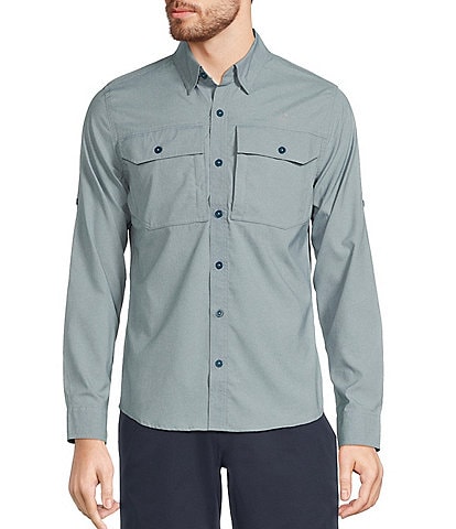 L.L.Bean Solid Chamois Long Sleeve Woven Shirt