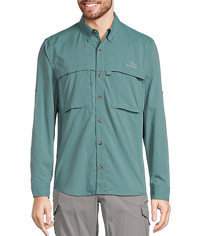 L.L.Bean Performance Stretch Tropicwear Long Sleeve Woven Shirt