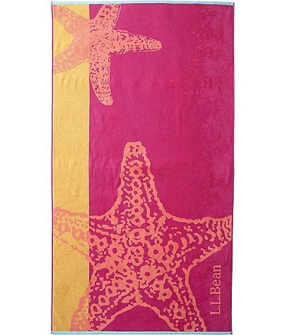 L.L.Bean Outdoor Living Collection Seaside Starfish Beach Towel