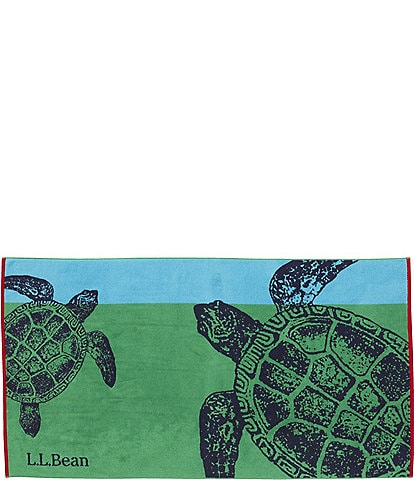 L.L.Bean Seaside Turtles Beach Towel