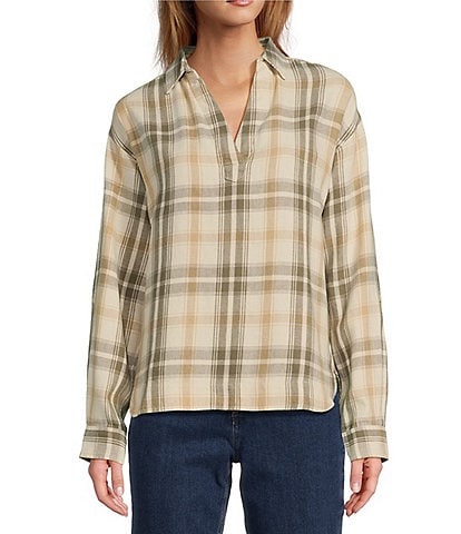 L.L.Bean Signature Relaxed Hemp Popover Shirt