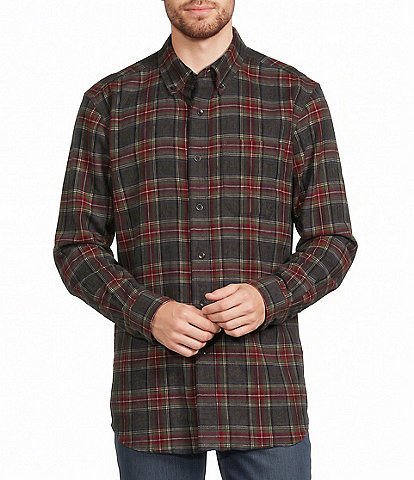 L.L.Bean Stewart Scotch Plaid Portuguese Flannel Long Sleeve Woven Shirt