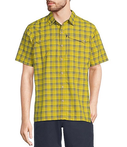 L.L.Bean SunSmart® Cool Weave Small Plaid Short Sleeve Shirt